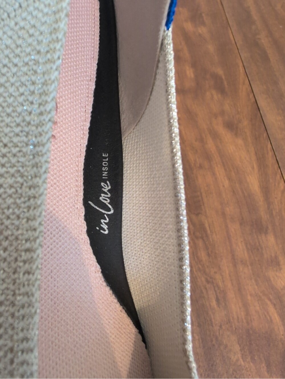 Rothy's The Knot Point Ecru Bow Metallic Diamond Ballet Flats 6.5 Minimalist - Picture 4 of 9